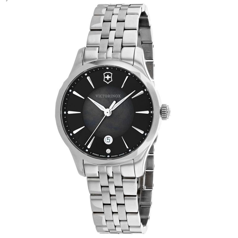 Victorinox Silver and Black Women's Watch